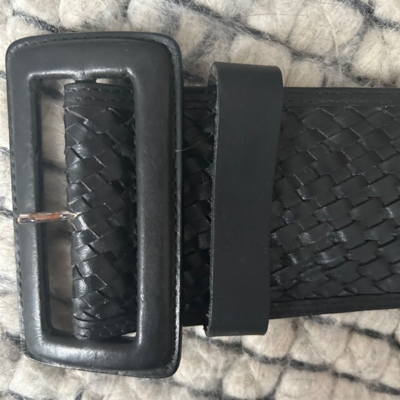 Banana Republic 3" Wide Black Belt - Picture 2 of 6